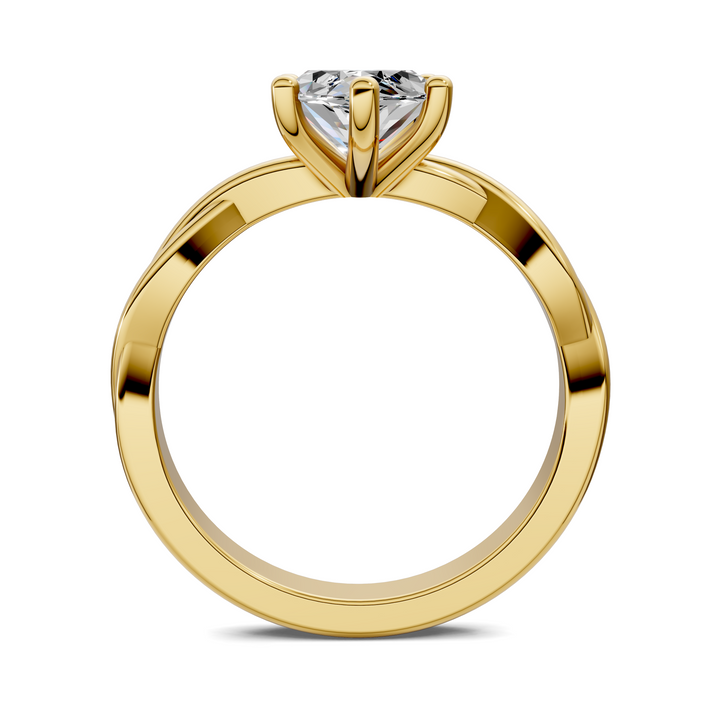 Emely Twisted Vine Solitaire Ring