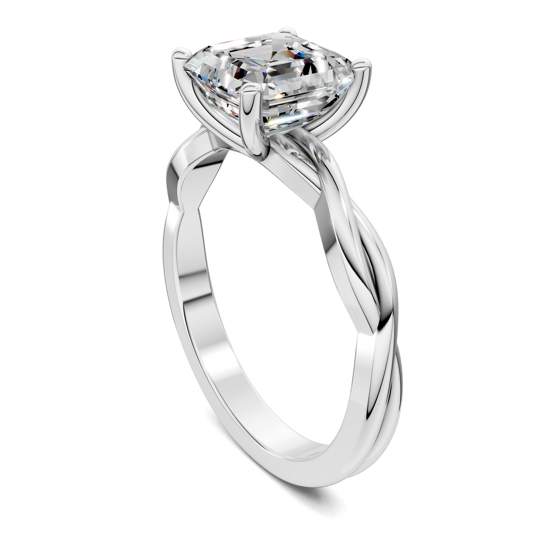 Emely Twisted Vine Solitaire Ring