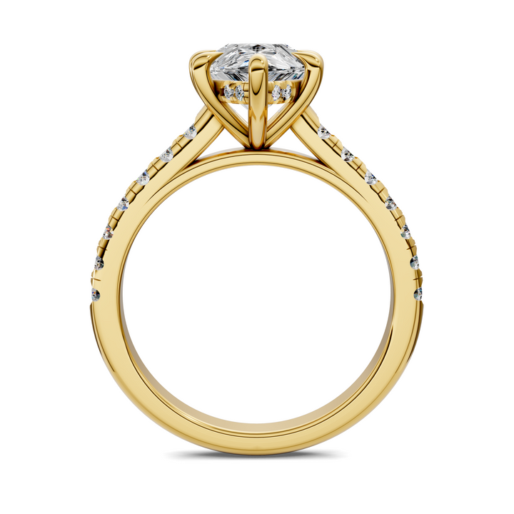 Christian Cathedral Hidden Halo Pavé Ring