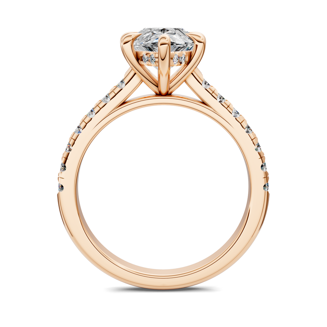 Christian Cathedral Hidden Halo Pavé Ring