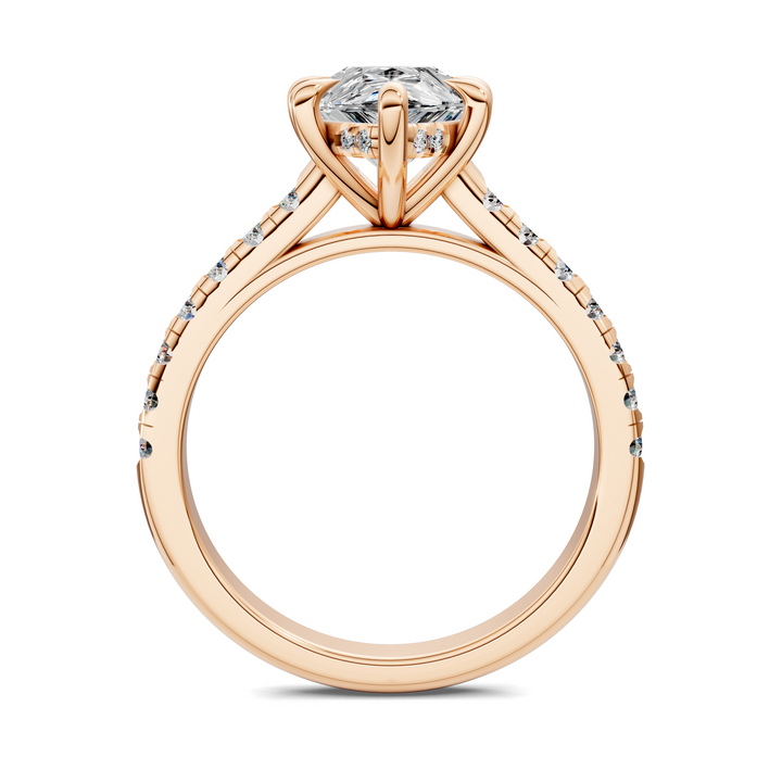 Christian Cathedral Hidden Halo Pavé Ring Setting