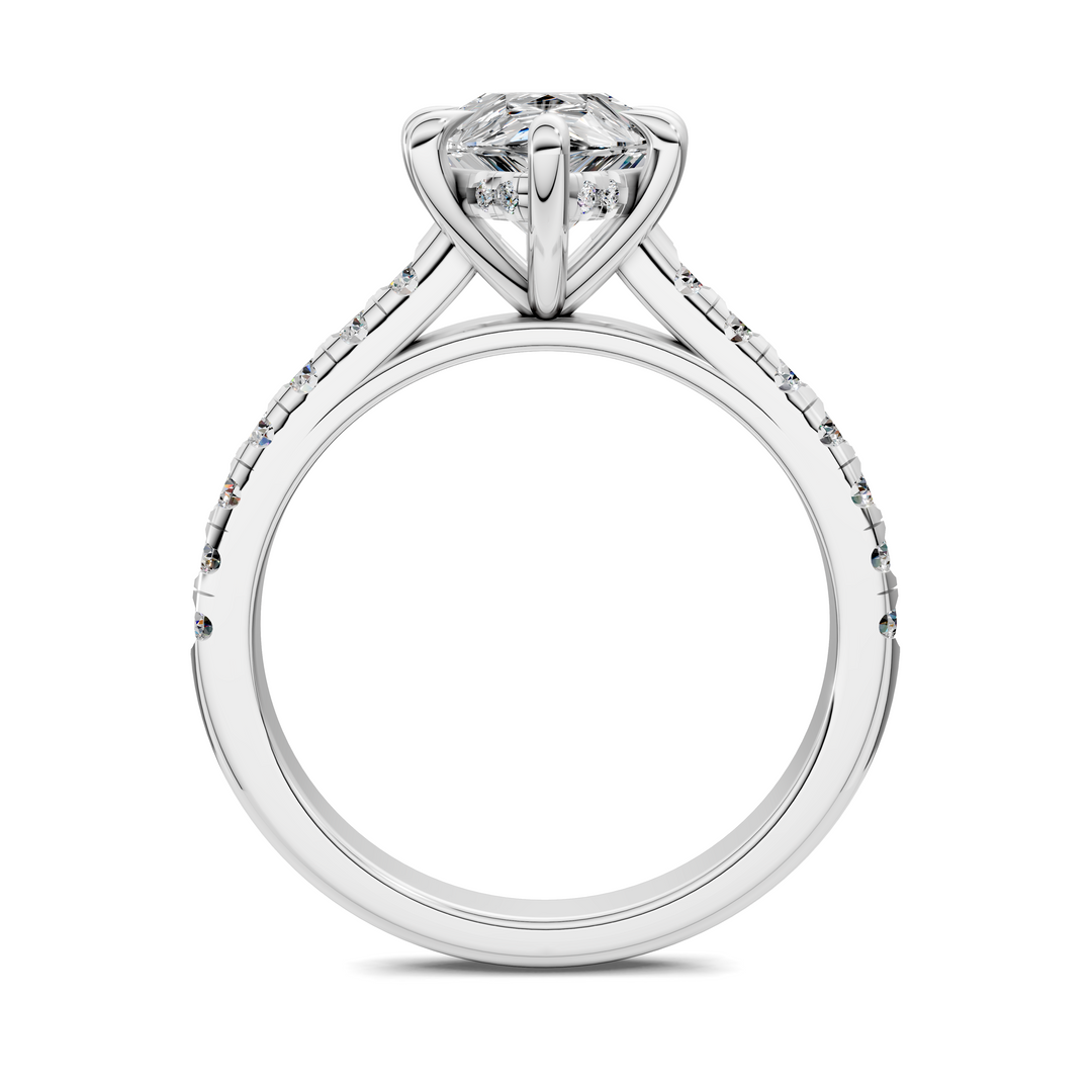Christian Cathedral Hidden Halo Pavé Ring
