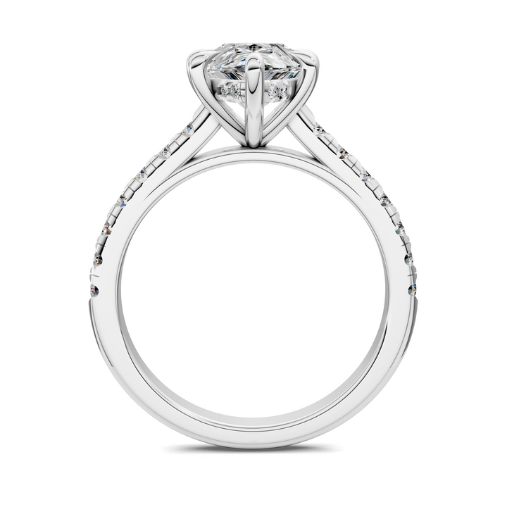 Christian Cathedral Hidden Halo Pavé Ring Setting