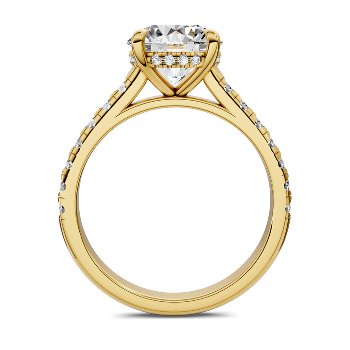 Christian Cathedral Hidden Halo Pavé Ring Setting