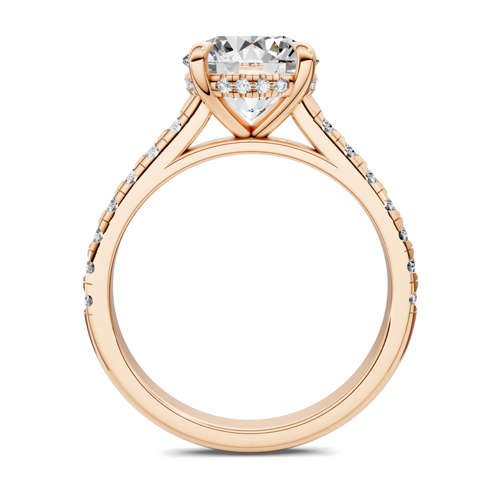 Christian Cathedral Hidden Halo Pavé Ring