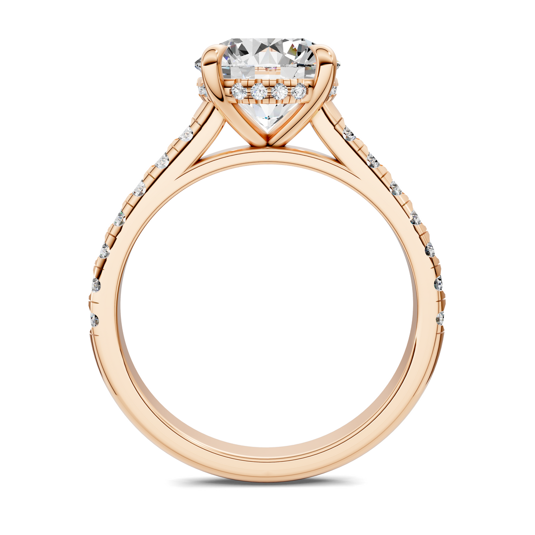 Christian Cathedral Hidden Halo Pavé Ring Setting