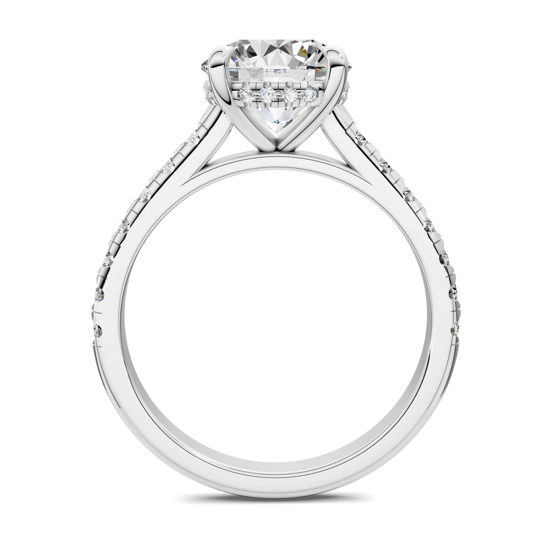 Christian Cathedral Hidden Halo Pavé Ring
