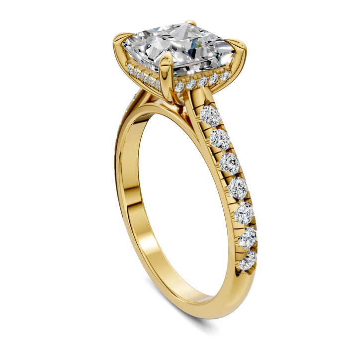Christian Cathedral Hidden Halo Pavé Ring
