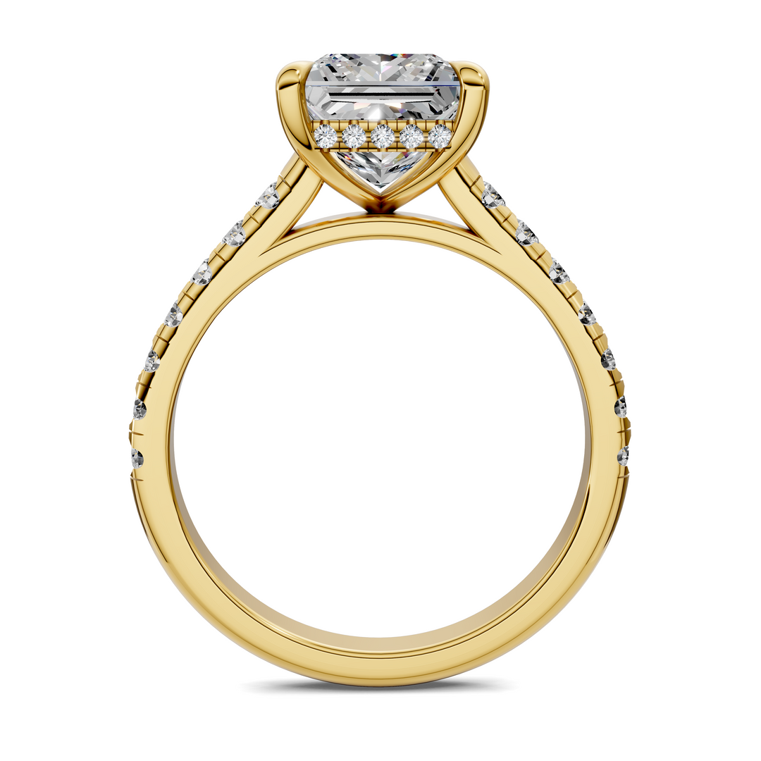 Christian Cathedral Hidden Halo Pavé Ring Setting
