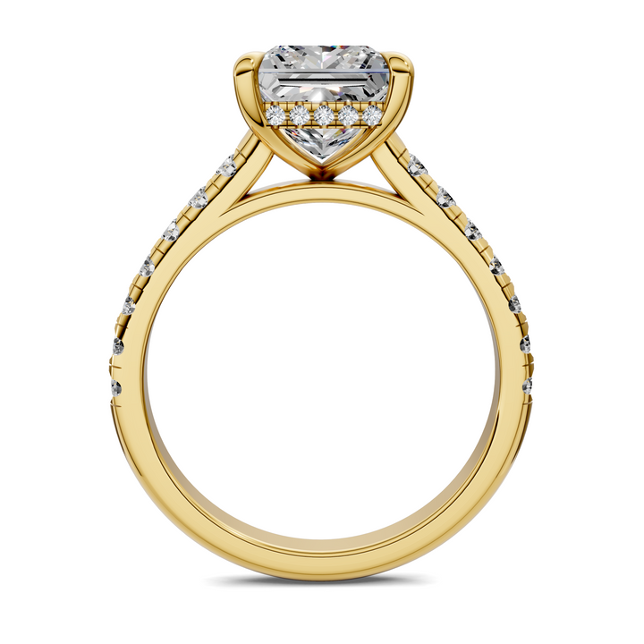 Christian Cathedral Hidden Halo Pavé Ring Setting