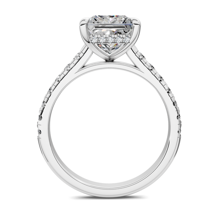 Christian Cathedral Hidden Halo Pavé Ring