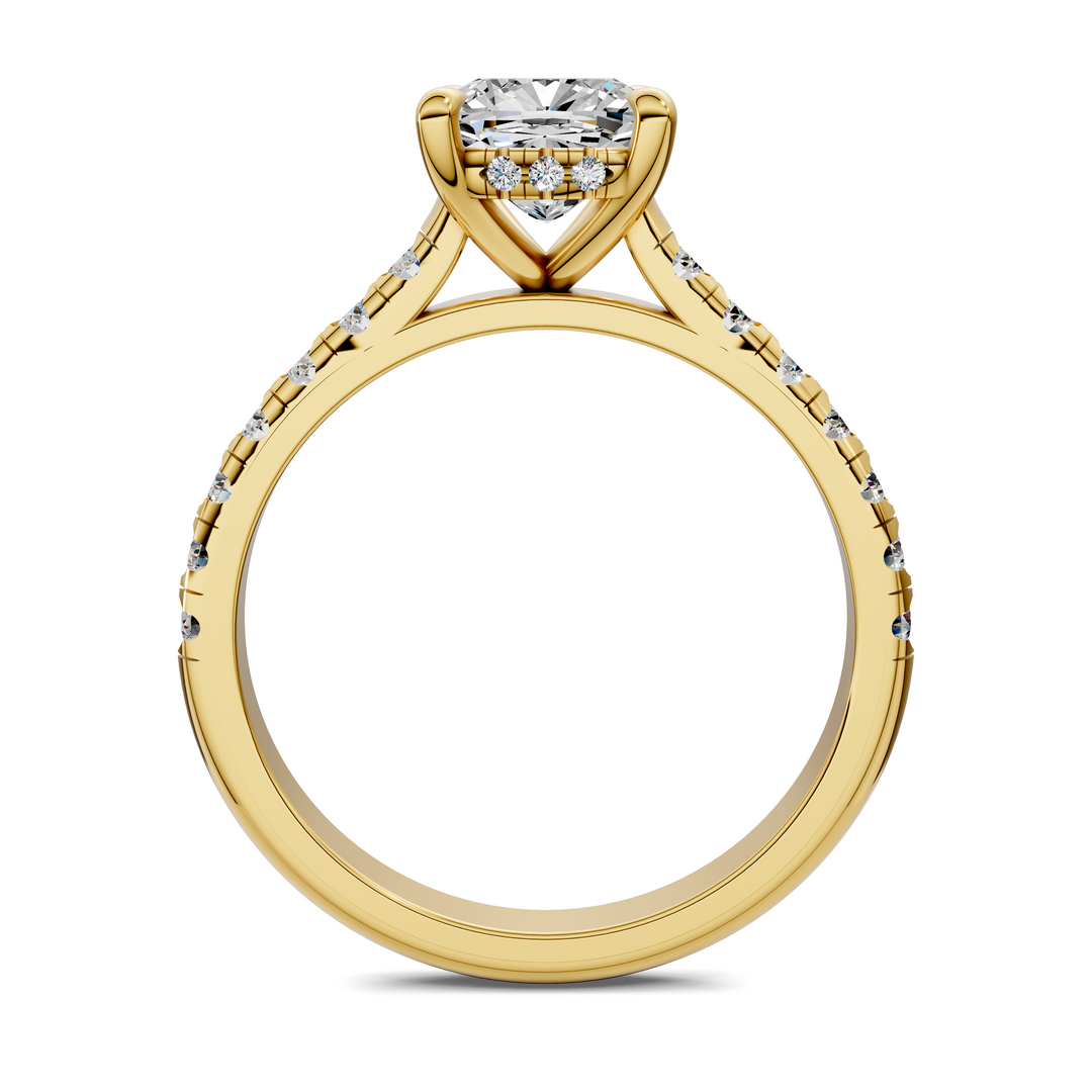 Christian Cathedral Hidden Halo Pavé Ring