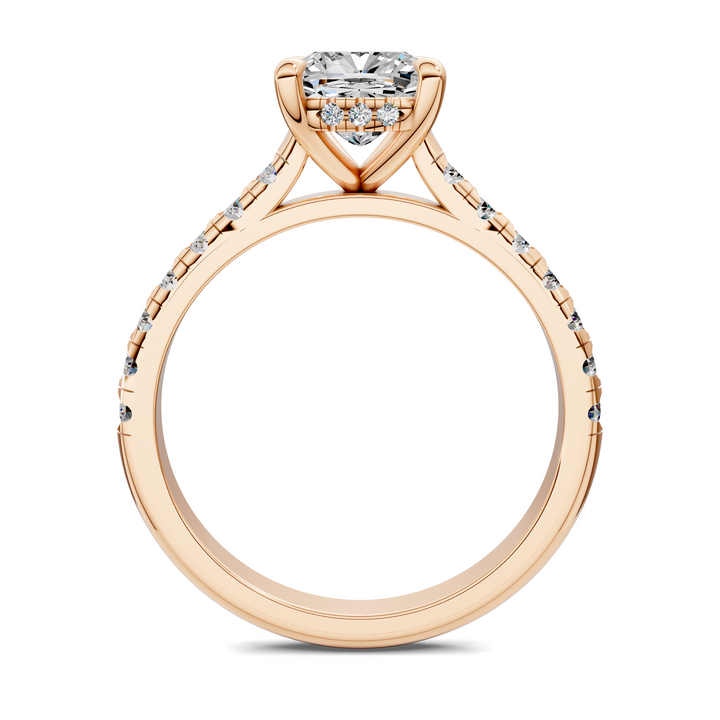 Christian Cathedral Hidden Halo Pavé Ring
