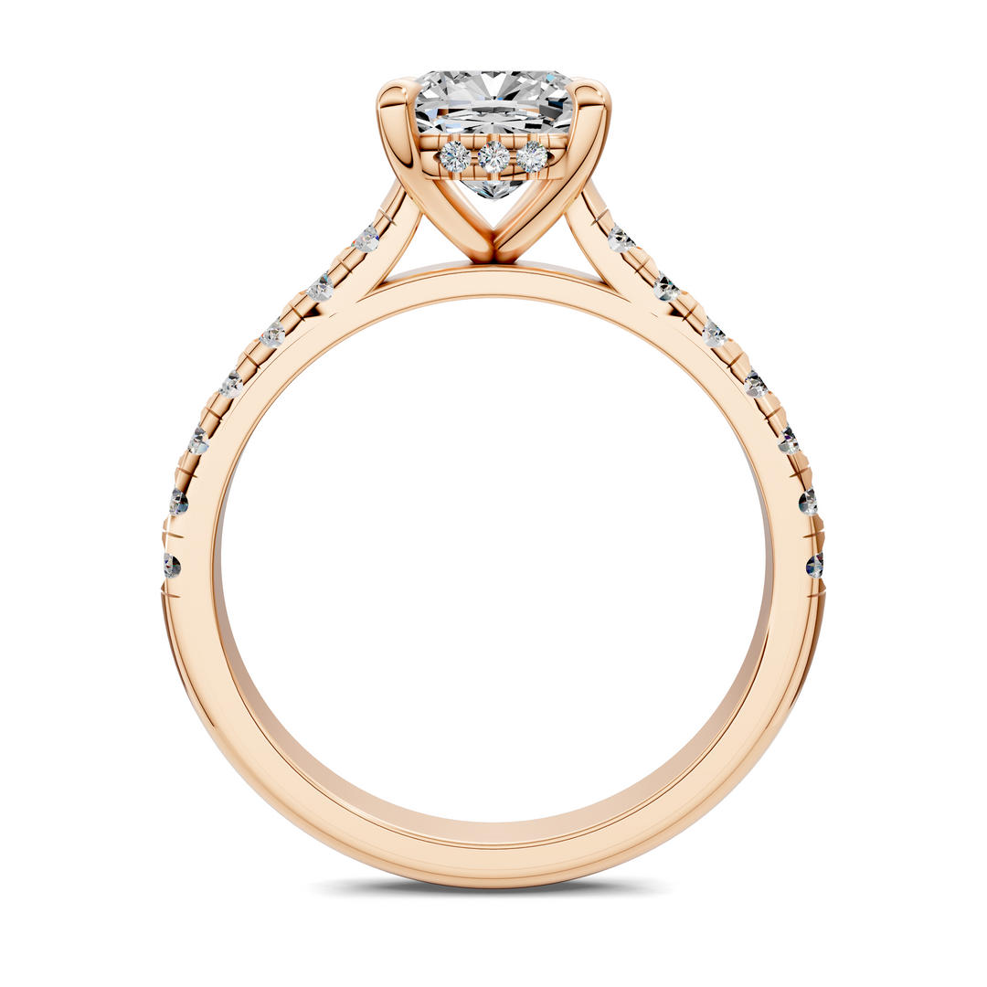 Christian Cathedral Hidden Halo Pavé Ring Setting