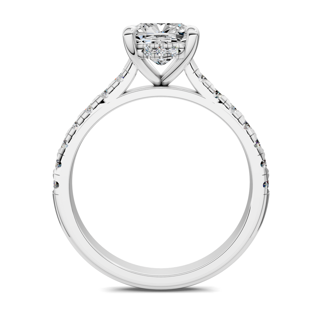 Christian Cathedral Hidden Halo Pavé Ring