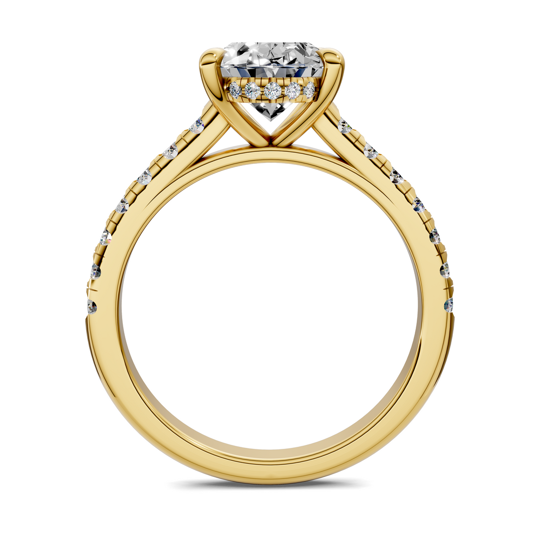 Christian Cathedral Hidden Halo Pavé Ring