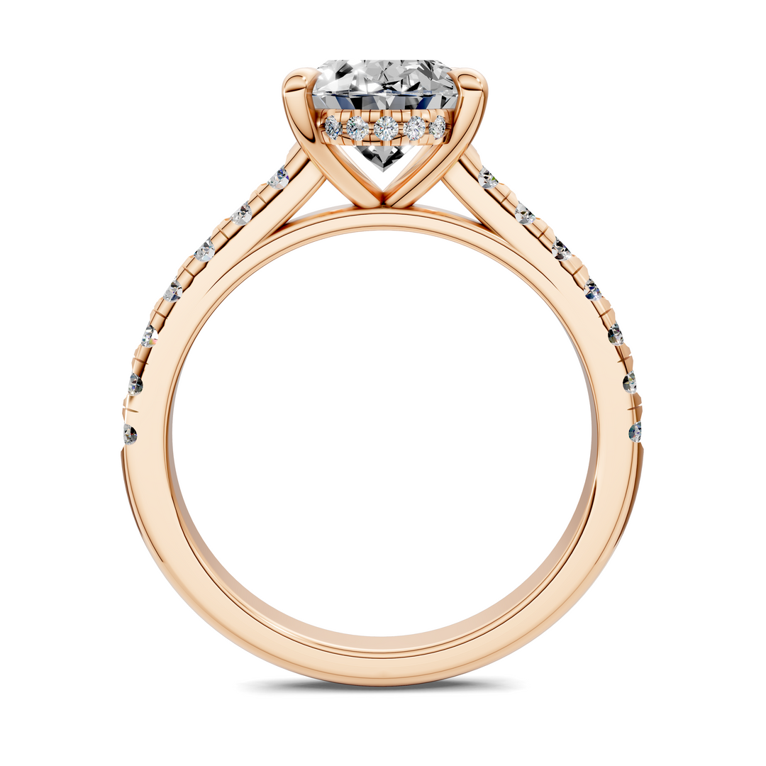 Christian Cathedral Hidden Halo Pavé Ring
