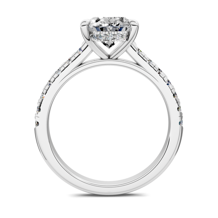 Christian Cathedral Hidden Halo Pavé Ring Setting