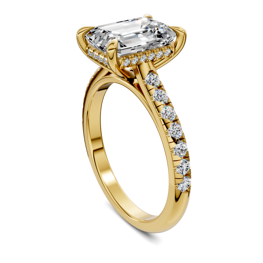 Christian Cathedral Hidden Halo Pavé Ring