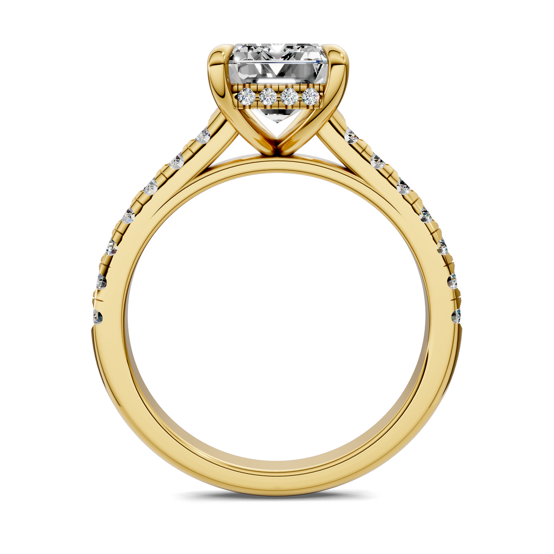 Christian Cathedral Hidden Halo Pavé Ring Setting