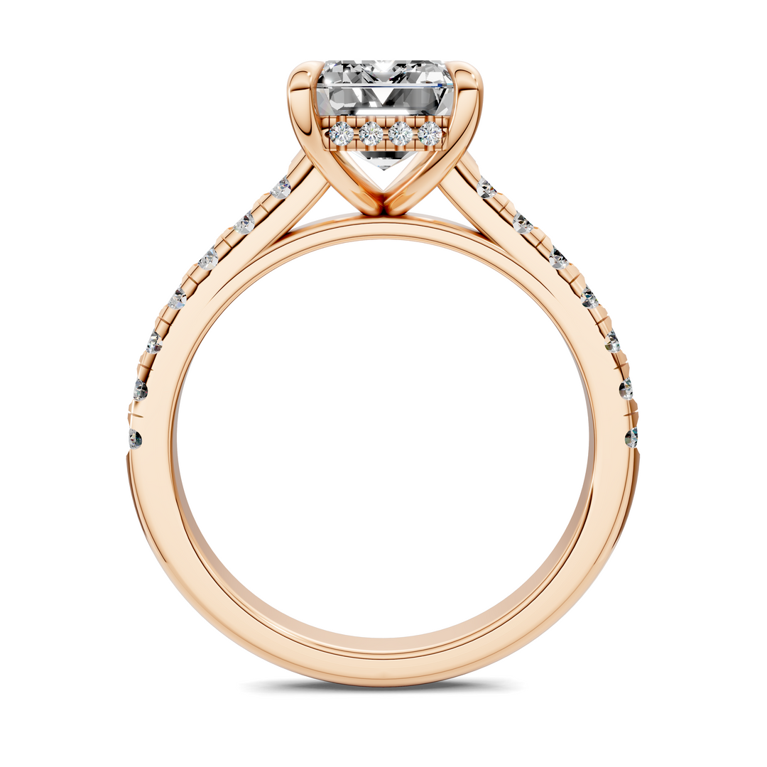 Christian Cathedral Hidden Halo Pavé Ring