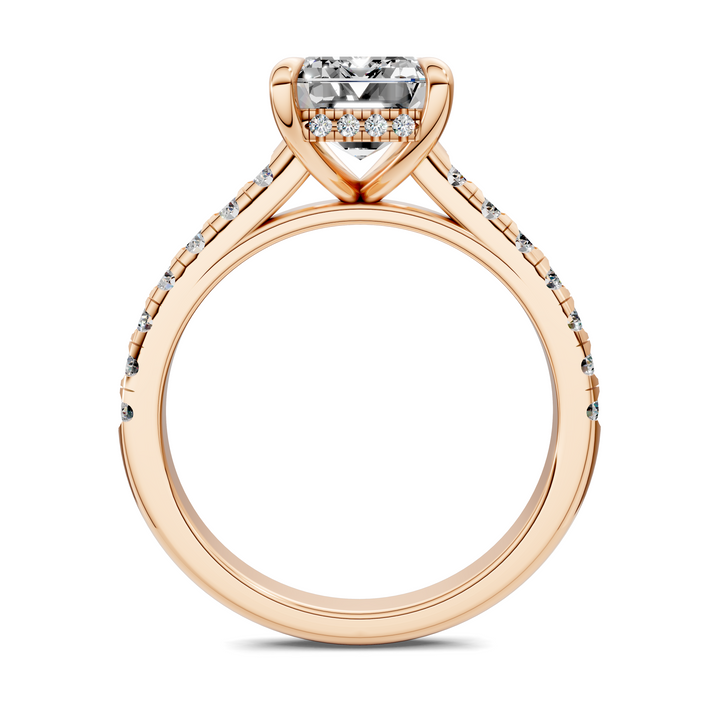 Christian Cathedral Hidden Halo Pavé Ring