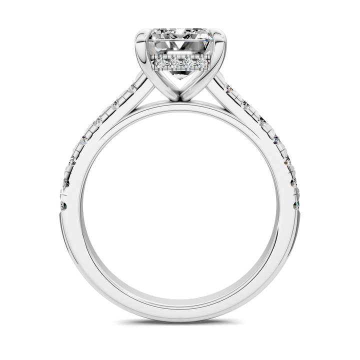 Christian Cathedral Hidden Halo Pavé Ring