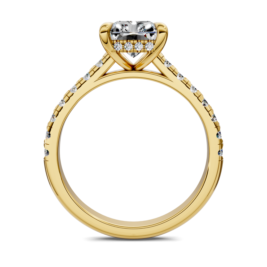 Christian Cathedral Hidden Halo Pavé Ring