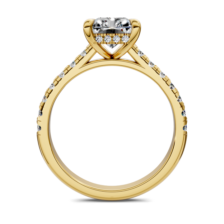 Christian Cathedral Hidden Halo Pavé Ring