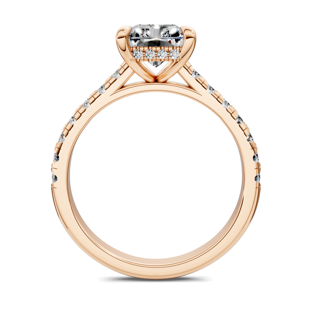 Christian Cathedral Hidden Halo Pavé Ring