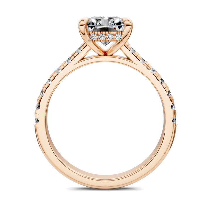 Christian Cathedral Hidden Halo Pavé Ring
