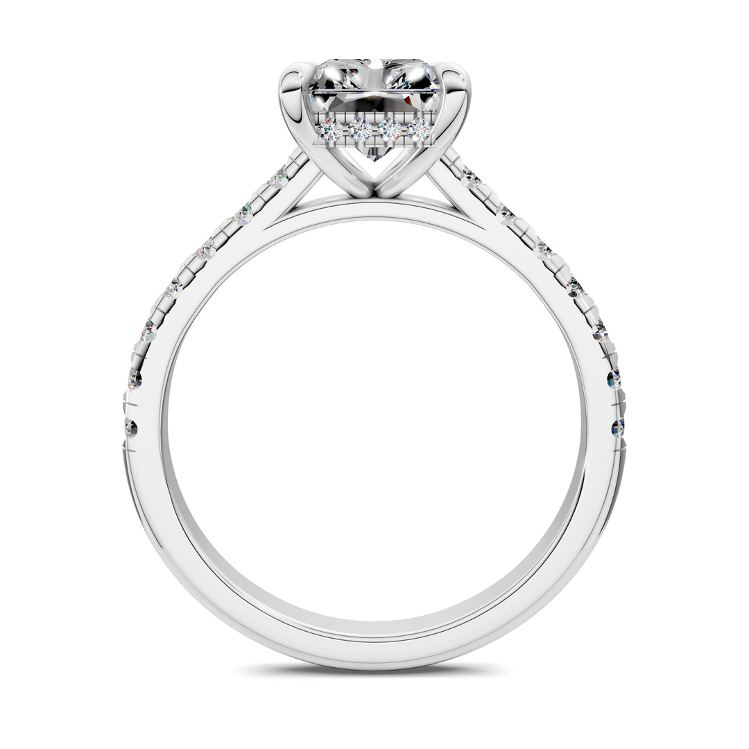 Christian Cathedral Hidden Halo Pavé Ring