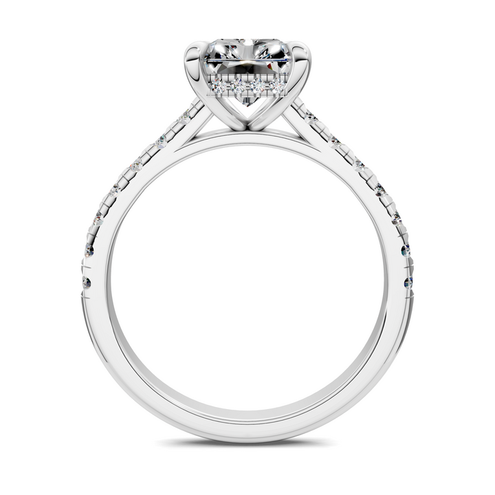 Christian Cathedral Hidden Halo Pavé Ring