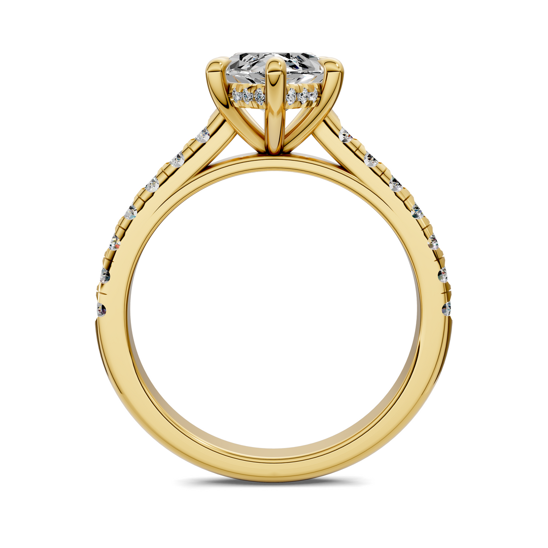 Christian Cathedral Hidden Halo Pavé Ring