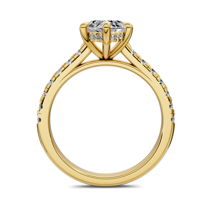 Christian Cathedral Hidden Halo Pavé Ring