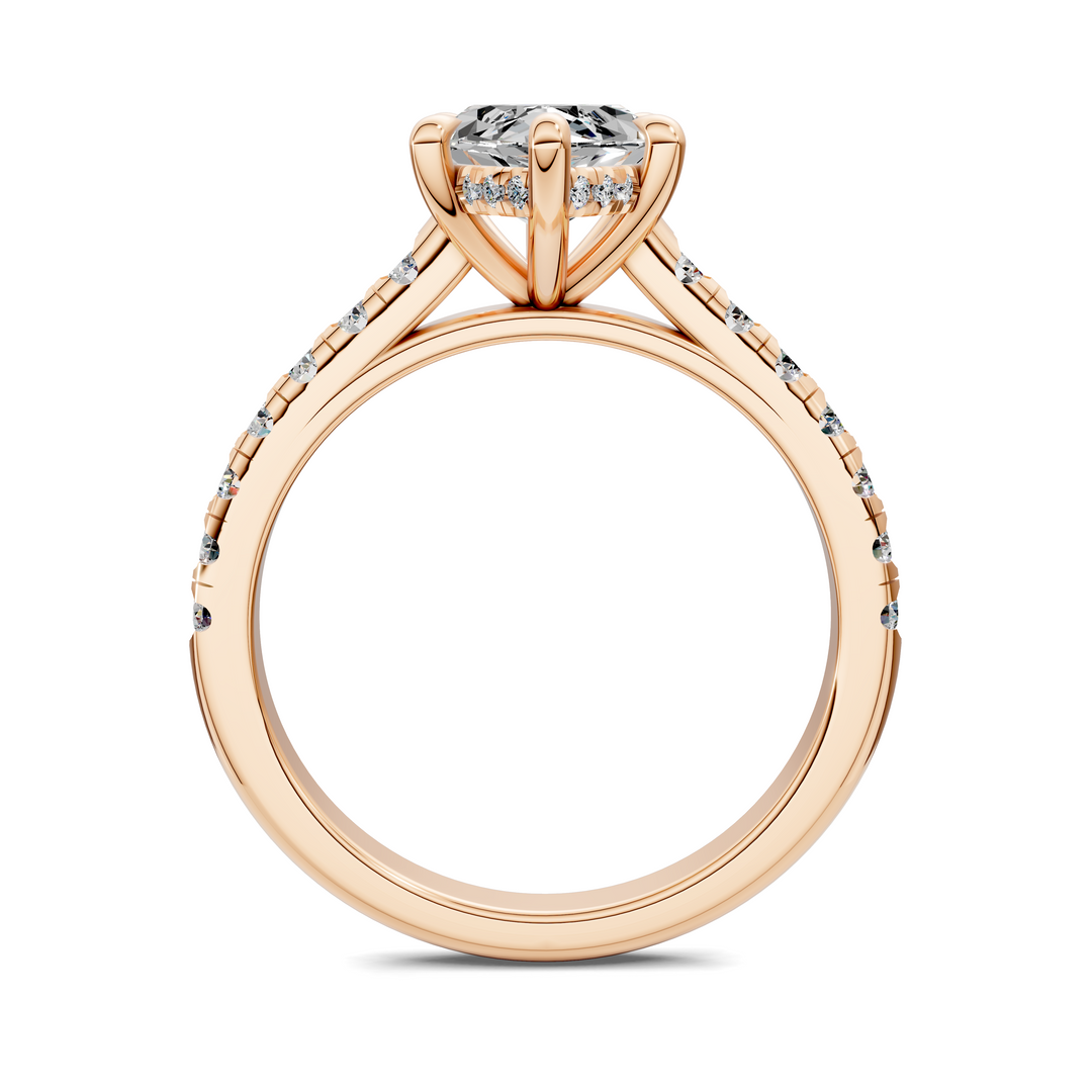 Christian Cathedral Hidden Halo Pavé Ring
