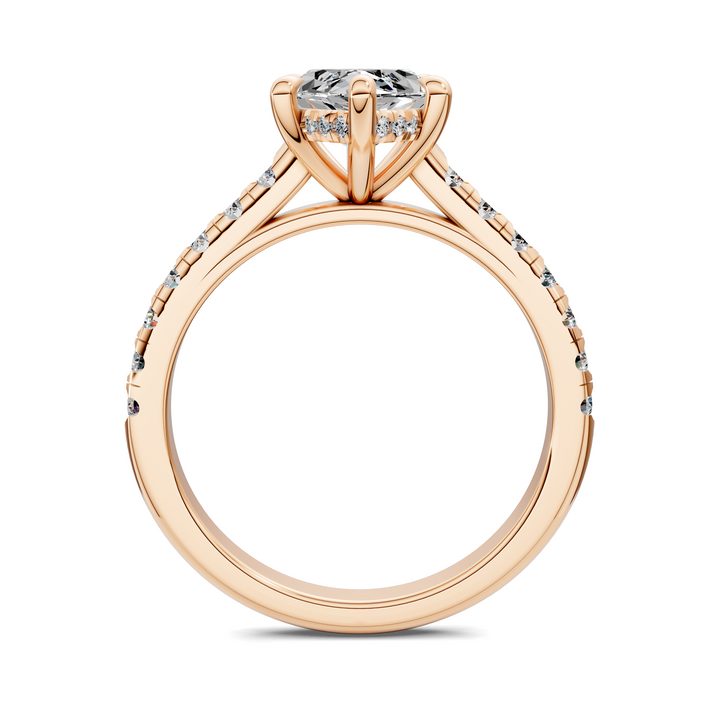 Christian Cathedral Hidden Halo Pavé Ring