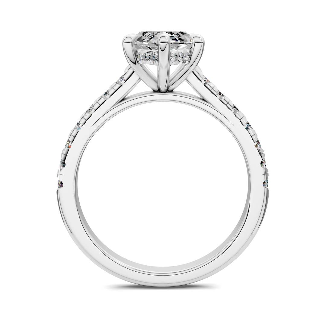 Christian Cathedral Hidden Halo Pavé Ring