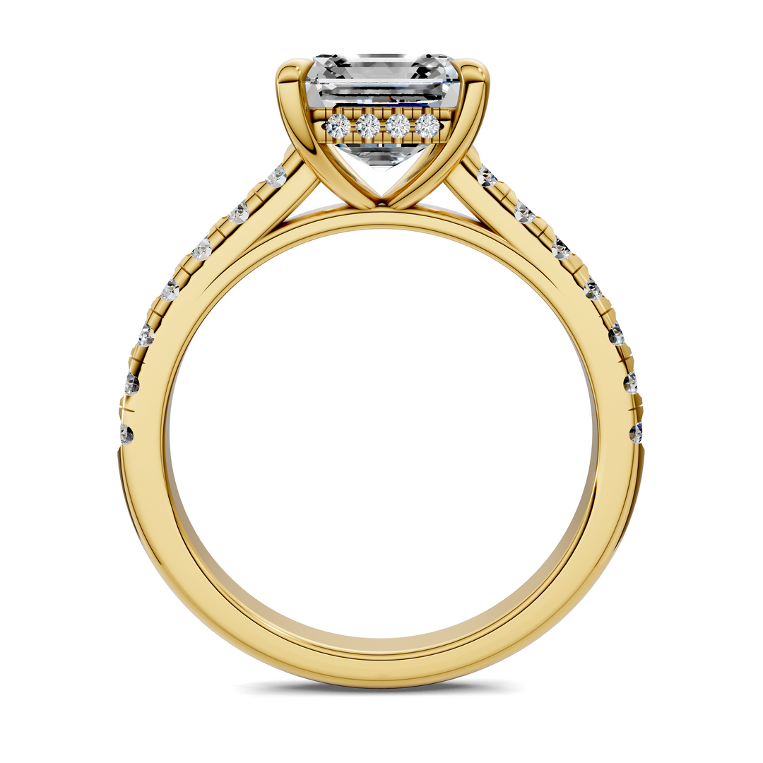 Christian Cathedral Hidden Halo Pavé Ring Setting
