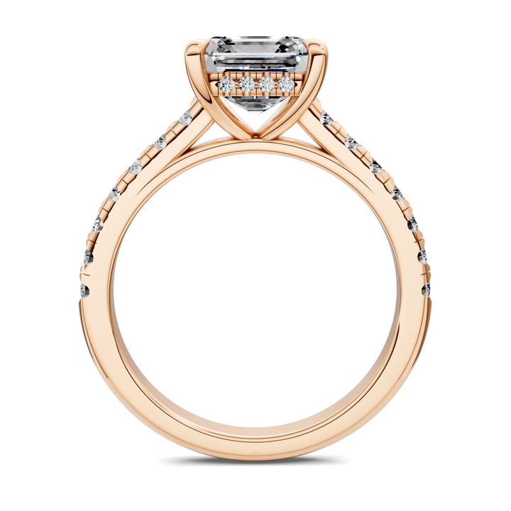 Christian Cathedral Hidden Halo Pavé Ring