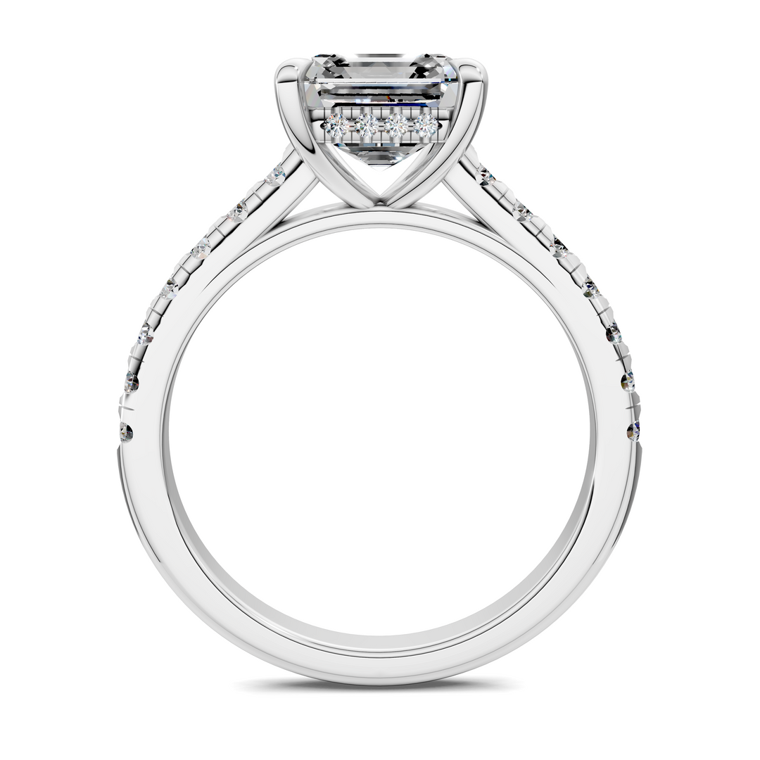 Christian Cathedral Hidden Halo Pavé Ring