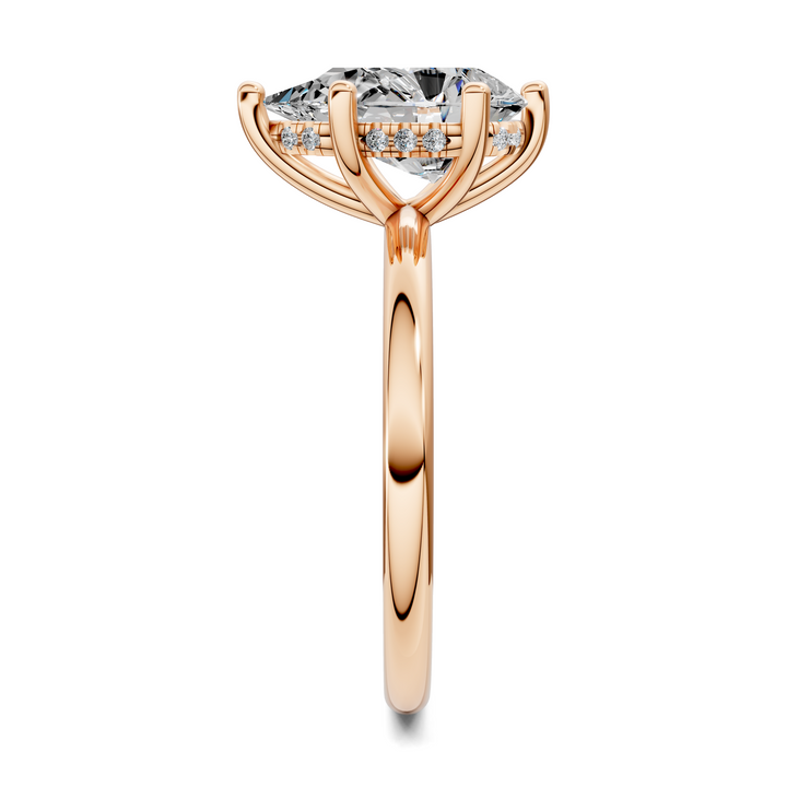 Callie Hidden Halo Solitaire Ring
