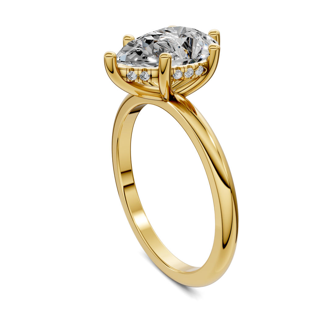 Callie Hidden Halo Solitaire Ring