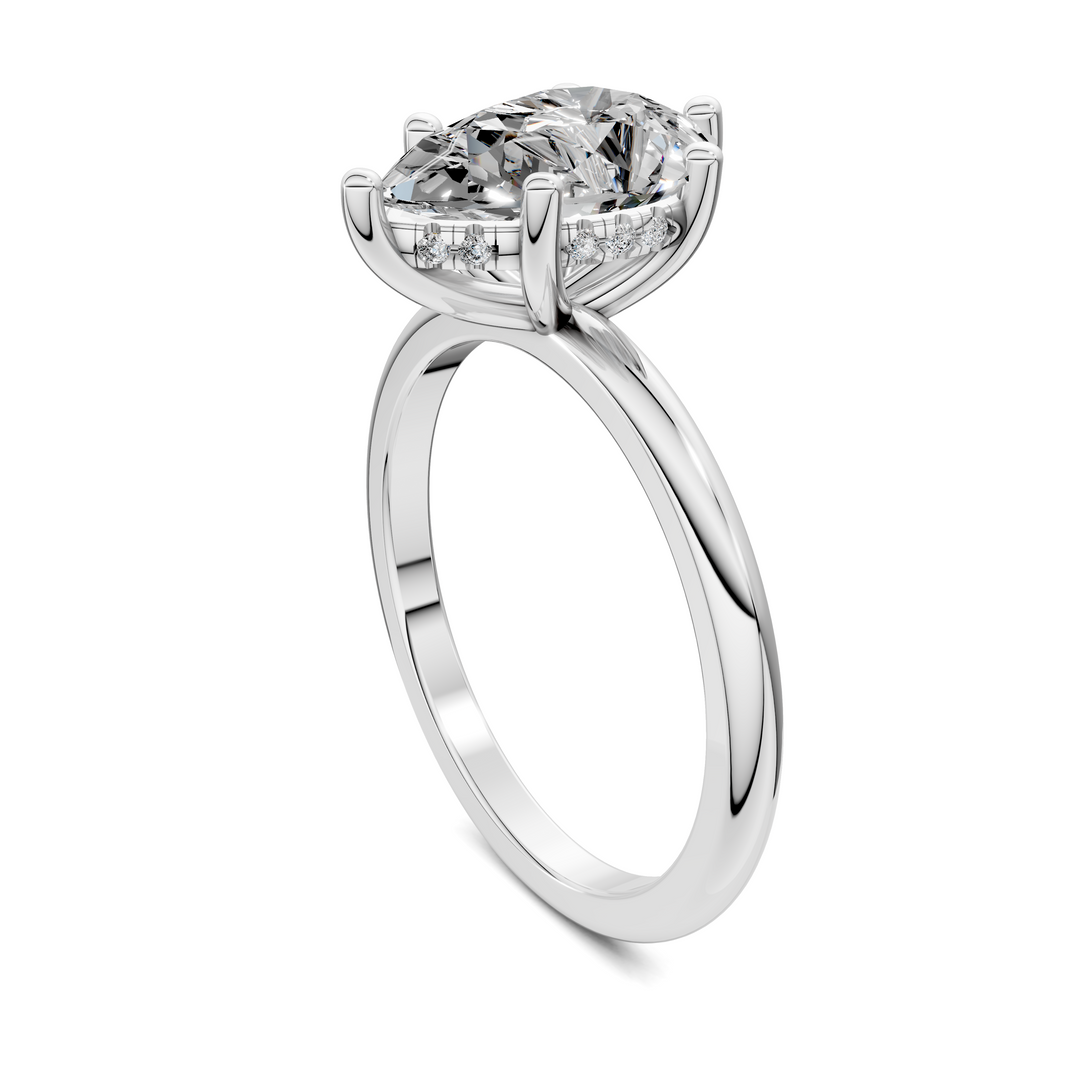 Callie Hidden Halo Solitaire Ring