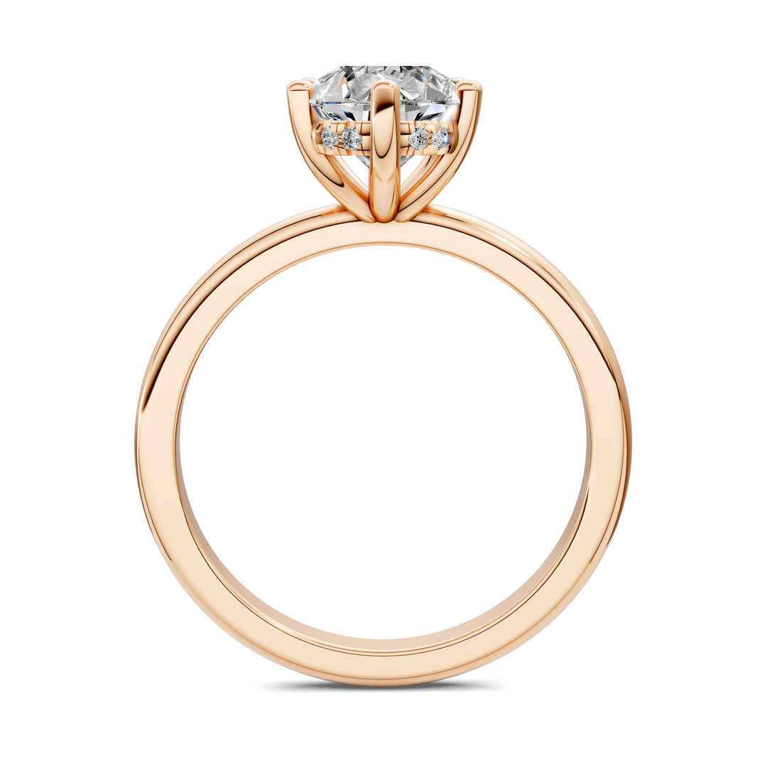 Callie Hidden Halo Solitaire Ring