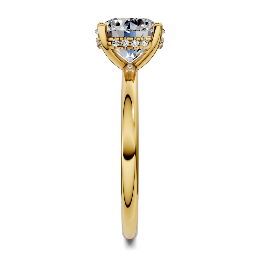 Callie Hidden Halo Solitaire Ring