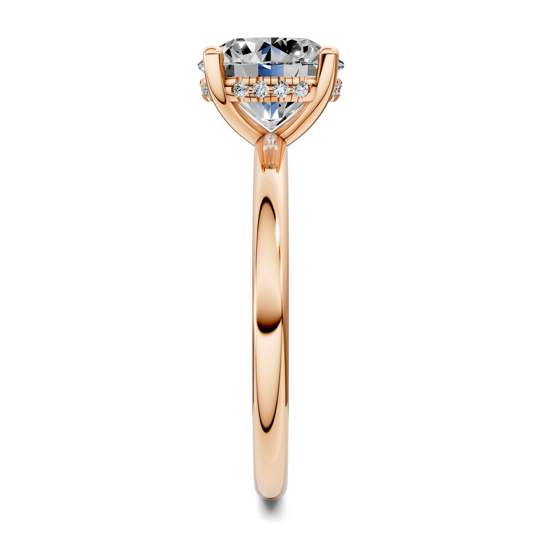 Callie Hidden Halo Solitaire Ring