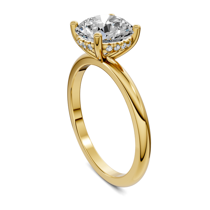 Callie Hidden Halo Solitaire Ring