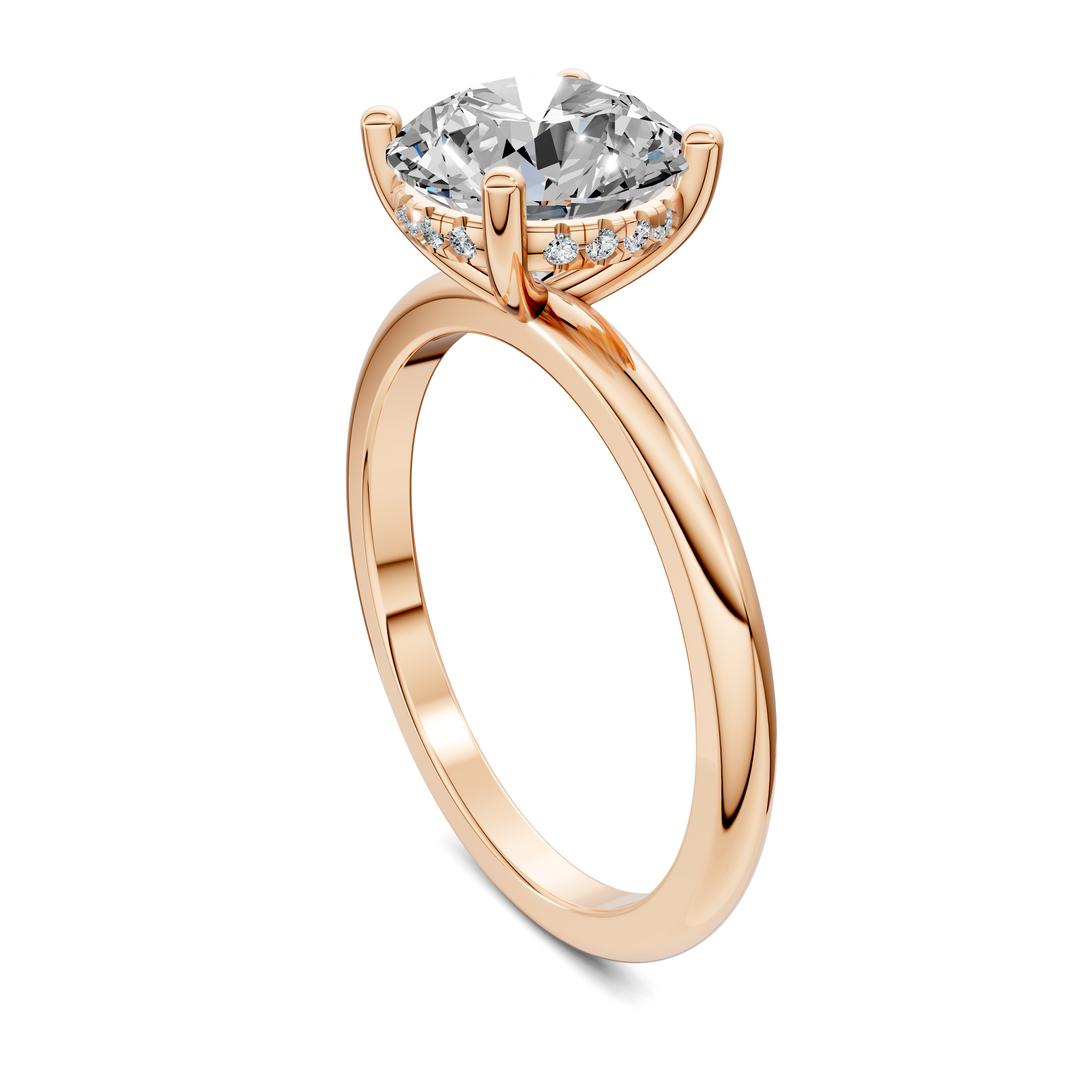 Callie Hidden Halo Solitaire Ring