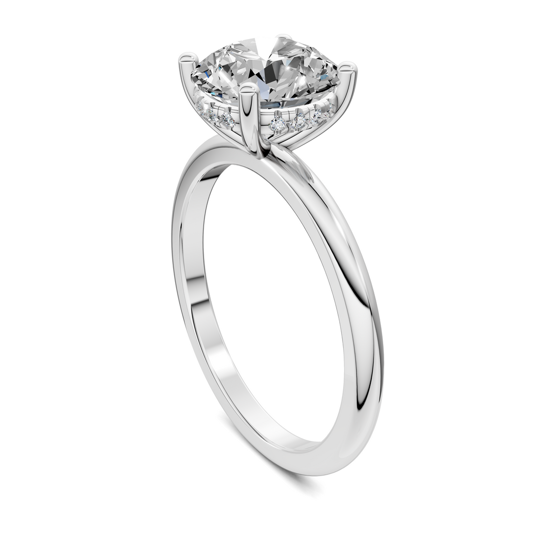 Callie Hidden Halo Solitaire Ring